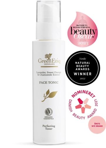 GreenEtiq – Økologisk FaceTonic Perfecting toner. With Lavender Extract, Sweet Orange Extract & Chamomille Extract. (150 ml)