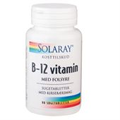 B-12 vitamin med folsyre, sugetablet 90 tabl.