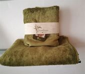 Olivengrønt håndklæde  Bambus 68 x 100 REST PARTI  