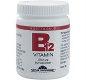 B 12  Vitamin 500 ug. 60 tabletter. TILBUD