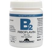 B 2 Vitamin 20 mg. 100 tabletter