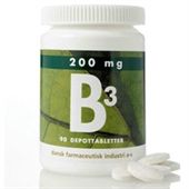 B 3 Vitamin depottablet 200 mg. 90 tabletter 