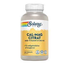 Cal-Mag Citrat med vitamin D og K2 240 Kapsler TILBUD så længe lager haves