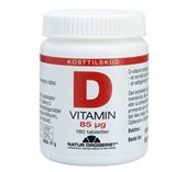 D3 Vitamin 85 ug. 180 tabletter 