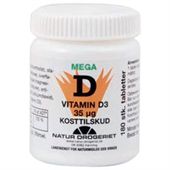 Mega D 3 Vitamin 35 mcg. 180 Tabletter TILBUD så længe lager haves