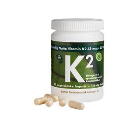 K2Vitamin 45 mcg + 10 mcg D3 60 kapsler 