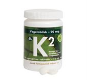 K2 Vitamin 90 mcg.  90 Kapsler Vegetabilsk  TILBUD