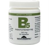 B 5 Pantotensyre 50 mg. 50 tabletter
